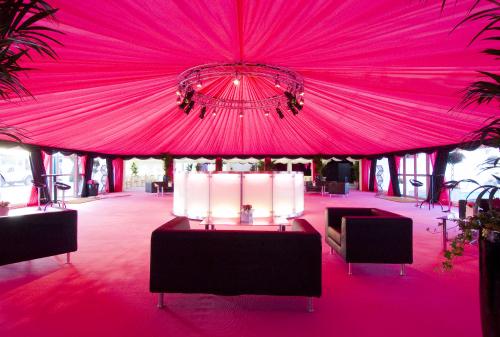15m x 15m pink entrance tent